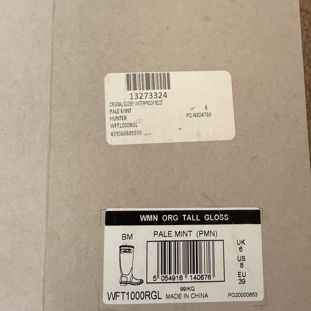 Hunter Pale Mint Tall Boots - Picture 5 of 5